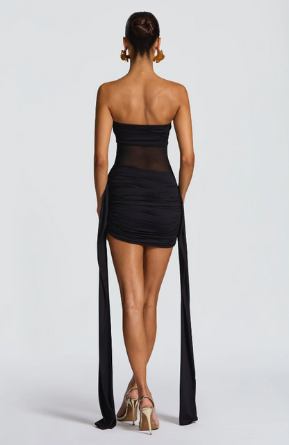 Vestido mini Fiorella - Negro