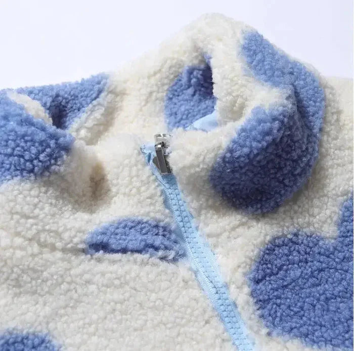 Chaqueta suave reversible con corazón Silamoda